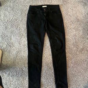 Pipers closet black skinny. Very stretchy. Little bit muted black.